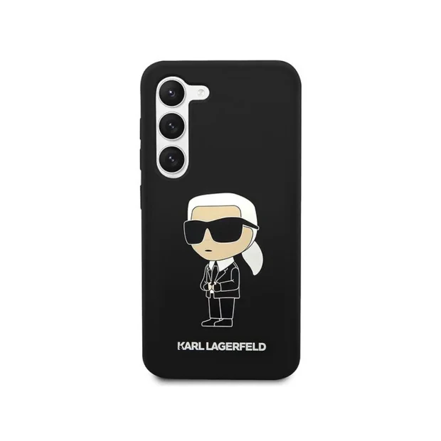 Husa Cover Karl Lagerfeld Liquid Silicone Ikonik NFT pentru Samsung Galaxy S23  Black