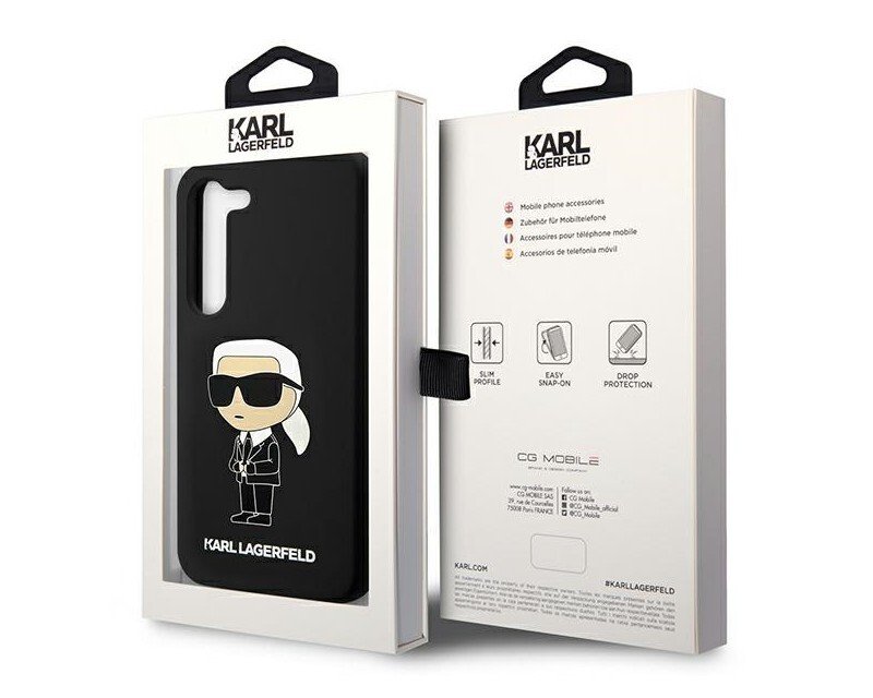 Husa Cover Karl Lagerfeld Liquid Silicone Ikonik NFT pentru Samsung Galaxy S23  Black thumb