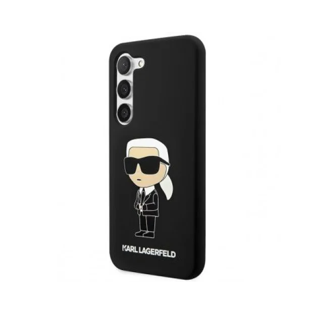 Husa Cover Karl Lagerfeld Liquid Silicone Ikonik NFT pentru Samsung Galaxy S23  Black