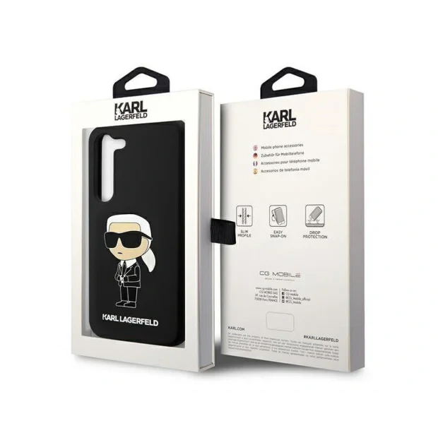 Husa Cover Karl Lagerfeld Liquid Silicone Ikonik NFT pentru Samsung Galaxy S23 Plus Black