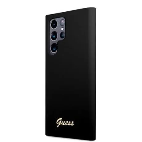 Husa Cover Guess Silicone Vintage pentru Samsung Galaxy S23 Ultra Black