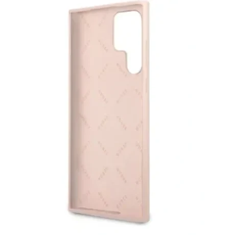 Husa Cover Guess Silicone Metal Logo pentru Samsung Galaxy S23 Ultra Pink