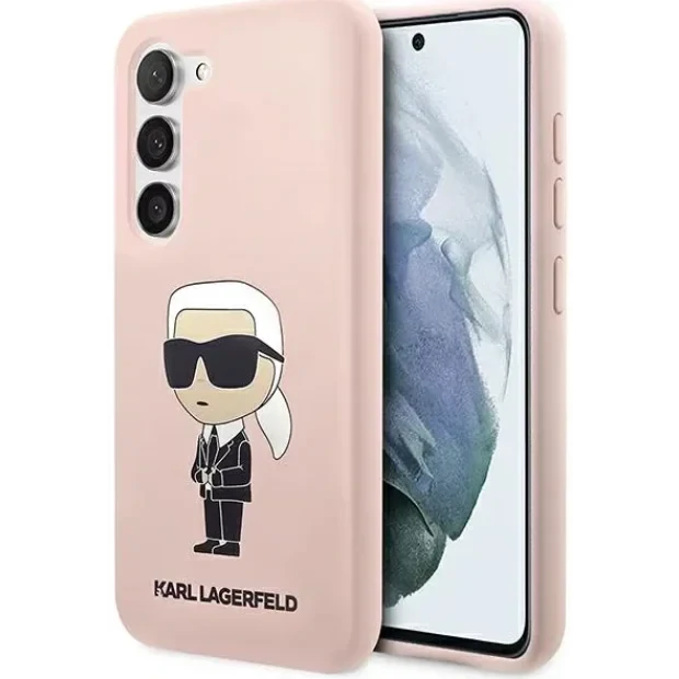 Husa Cover Karl Lagerfeld Liquid Silicone Ikonik NFT pentru Samsung Galaxy S23  Plus Pink