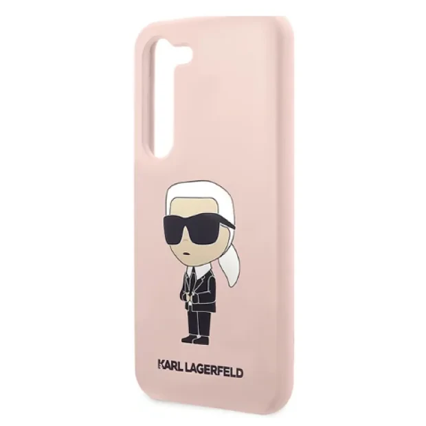 Husa Cover Karl Lagerfeld Liquid Silicone Ikonik NFT pentru Samsung Galaxy S23  Plus Pink