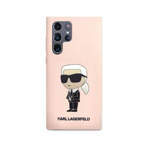 Husa Cover Karl Lagerfeld Liquid Silicone Ikonik NFT pentru Samsung Galaxy S23  Ultra Pink