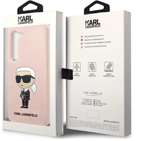 Husa Cover Karl Lagerfeld Liquid Silicone Ikonik NFT pentru Samsung Galaxy S23 Pink