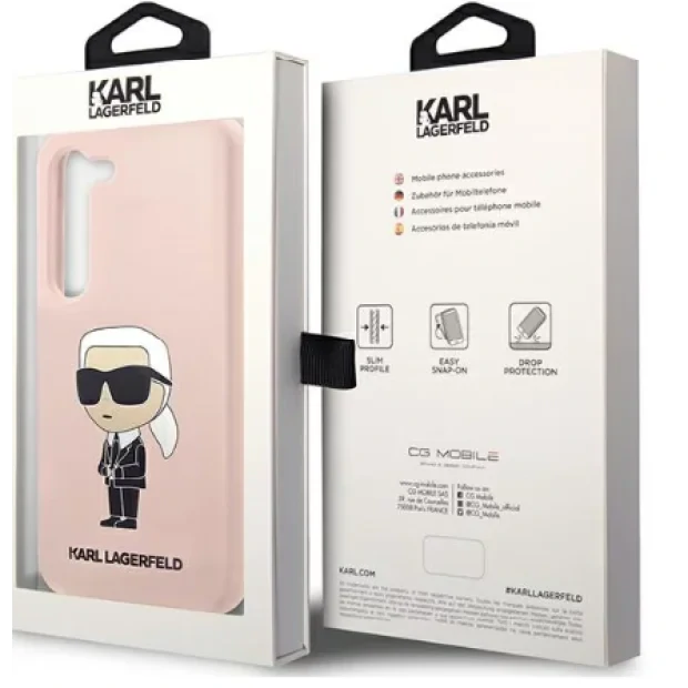 Husa Cover Karl Lagerfeld Liquid Silicone Ikonik NFT pentru Samsung Galaxy S23 Pink