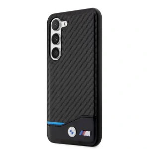 Husa Cover BMW Carbon Blue Line pentru Samsung Galaxy S23 Plus Black