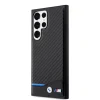 Husa Cover BMW Carbon Blue Line pentru Samsung Galaxy S23 Ultra Black