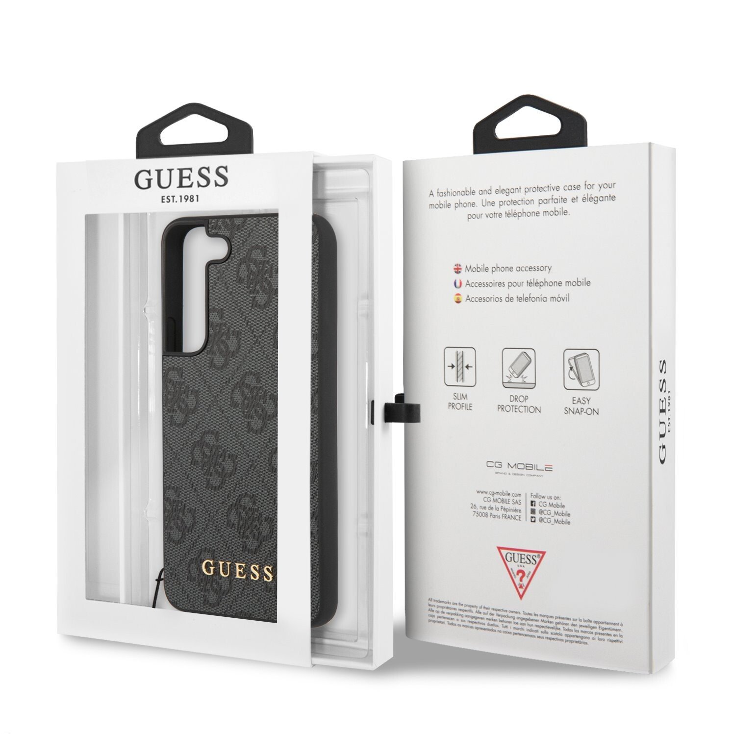 Husa Cover Guess 4G Charms pentru Samsung Galaxy S23 Grey thumb