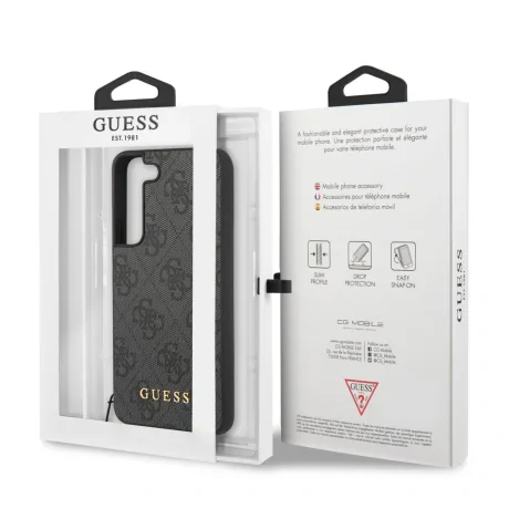 Husa Cover Guess 4G Charms pentru Samsung Galaxy S23 Grey