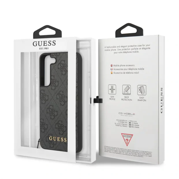 Husa Cover Guess 4G Charms pentru Samsung Galaxy S23 Grey