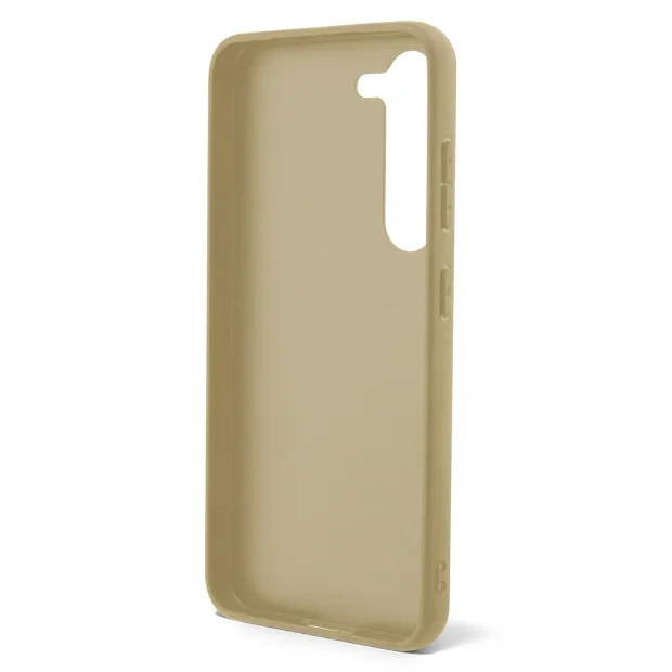 Husa Cover Guess Glitter PC/TPU Flakes Metal Logo pentru Samsung Galaxy S23 Plus Gold