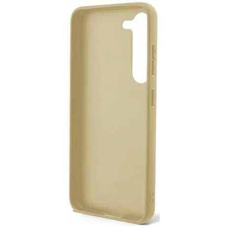 Husa Cover Guess Glitter PC/TPU Flakes Metal Logo pentru Samsung Galaxy S23 Gold