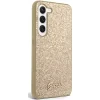 Husa Cover Guess Glitter PC/TPU Flakes Metal Logo pentru Samsung Galaxy S23 Gold