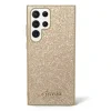 Husa Cover Guess Glitter PC/TPU Flakes Metal Logo pentru Samsung Galaxy S23 Ultra Gold