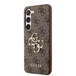 Husa Cover Guess PU 4G Metal Logo pentru Samsung Galaxy S23 Plus Brown