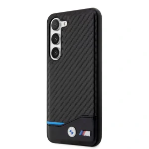 Husa Cover BMW Carbon Blue Line pentru Samsung Galaxy S23 Black