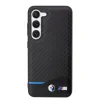 Husa Cover BMW Carbon Blue Line pentru Samsung Galaxy S23 Black