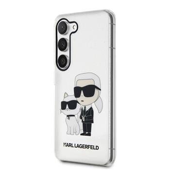 Husa Cover Karl Lagerfeld IML Glitter Karl and Choupette NFT pentru Samsung Galaxy S23 Plus Transparent thumb