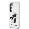 Husa Cover Karl Lagerfeld IML Glitter Karl and Choupette NFT pentru Samsung Galaxy S23 Plus Transparent