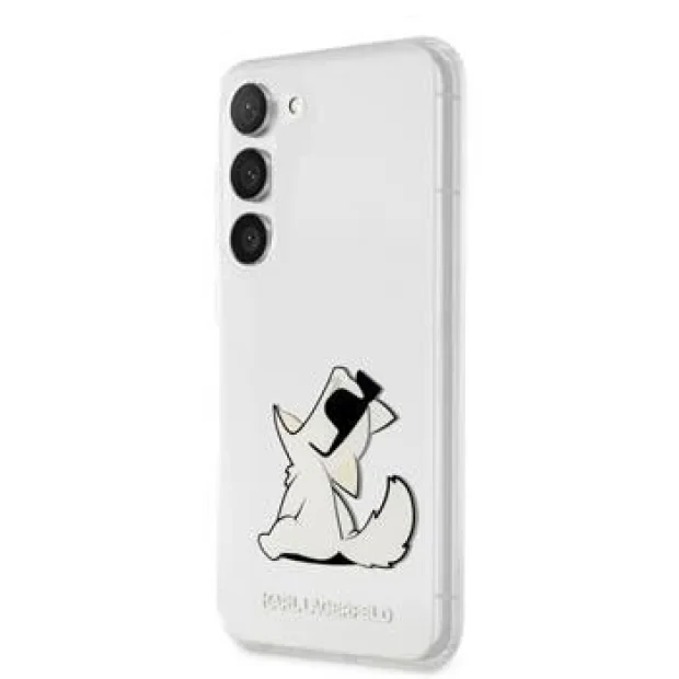 Husa Cover Karl Lagerfeld Choupette Fun pentru Samsung Galaxy S23 Plus Transparenta