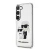 Husa Cover Karl Lagerfeld IML Glitter Karl and Choupette NFT pentru Samsung Galaxy S23 Transparent