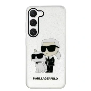 Husa Cover Karl Lagerfeld IML Glitter Karl and Choupette NFT pentru Samsung Galaxy S23 Transparent