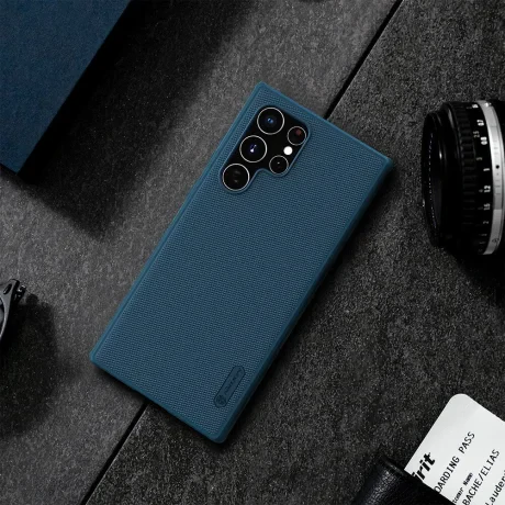Husa Nillkin Super Frosted PRO pentru Samsung Galaxy S23 Ultra Blue