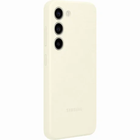 Husa Silicone Cover pentru Samsung Galaxy S23 Cream