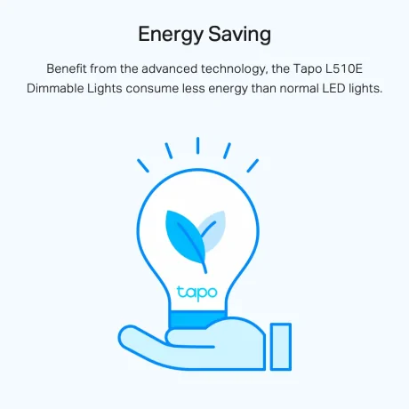 BEC LED wireless TP-LINK, 800lm, 8.7W, E27, se conecteaza la router Wi-Fi, intensitate reglabila, control prin smartphone cu aplicatia TAPO &quot;Tapo L510E&quot;