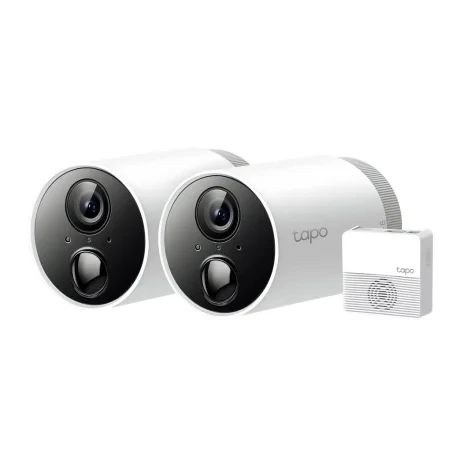 CAMERA IP Exterior TP-LINK, Set 2 buc + Hub,  IP66, dist. IR 15 m, tip lentila fixa 3.15 mm, 2 Mpx, RJ-45 + wireless, microfon, carcasa plastic, slot SD card da, &quot;Tapo C400S2&quot;