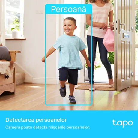 CAMERA IP TP-LINK, cube, pt. interior, dist. IR 9 m, 2K QHD (2560 × 1440 px), microfon, carcasa plastic, slot SD card, &quot;Tapo C225&quot;