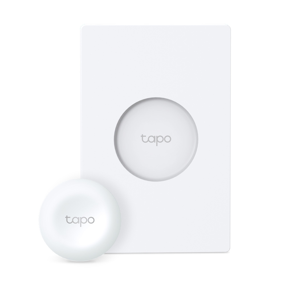 INTRERUPATOR inteligent TP-LINK, necesita hub Tapo H100 pentru functionare, 1 comutator,  programare prin smartphone aplicatia Tapo, 1 x baterie CR2032, WiFi, alb "Tapo S200D" thumb