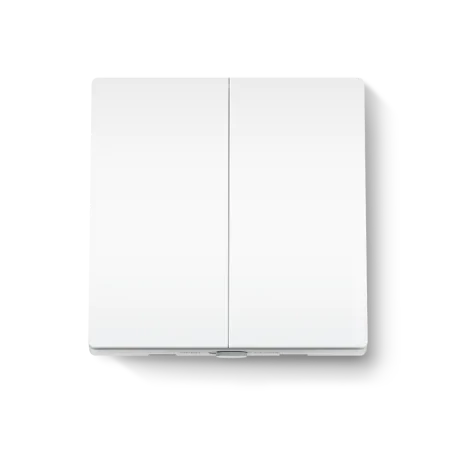 INTRERUPATOR inteligent TP-LINK, necesita hub Tapo H100 pentru functionare, 2 comutatoare,  programare prin smartphone aplicatia Tapo, 2 x baterii AAA, WiFi, alb &quot;Tapo S220&quot; (include TV 0.18lei)