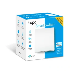 INTRERUPATOR inteligent TP-LINK, necesita hub Tapo H100 pentru functionare, programare prin smartphone aplicatia Tapo, 2 x baterii AAA, WiFi, alb &quot;Tapo S210&quot;