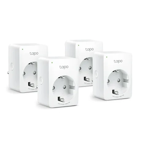 PRIZA inteligenta TP-LINK, Schuko x 1, conectare prin Schuko (T), 10 A, programare prin smartphone, Bluetooth, WiFi, alb &quot;Tapo P100(4-pack)&quot;