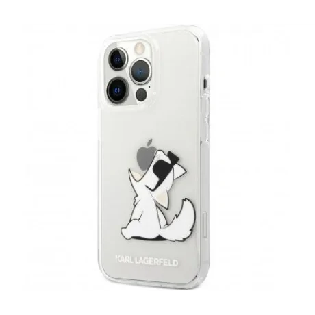 Husa Cover Karl Lagerfeld PC/TPU Choupette Eat pentru iPhone 14 Plus Pro Clear