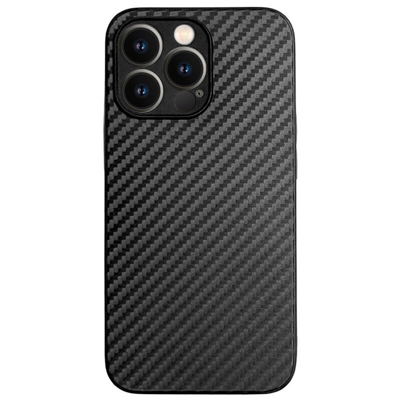 Husa Cover Hard X-Fitted Carbon Aramid Magsafe pentru iPhone 12/12 Pro Negru thumb