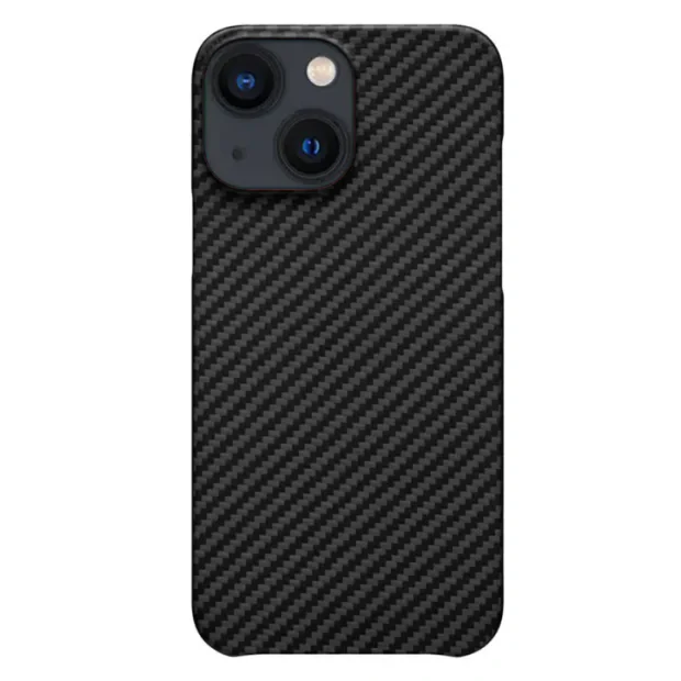 Husa Cover Hard X-Fitted Carbon Aramid Magsafe pentru iPhone 14 Negru