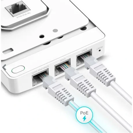 ACCESS POINT TP-LINK wireless AX1800 Mbps dual band, 4 x 10/100/1000 Mbps Ethernet Ports (One port supports PoE OUT, 4 antene interne, IEEE802.3at PoE, WiFi 6, montare pe perete "EAP615-Wall"