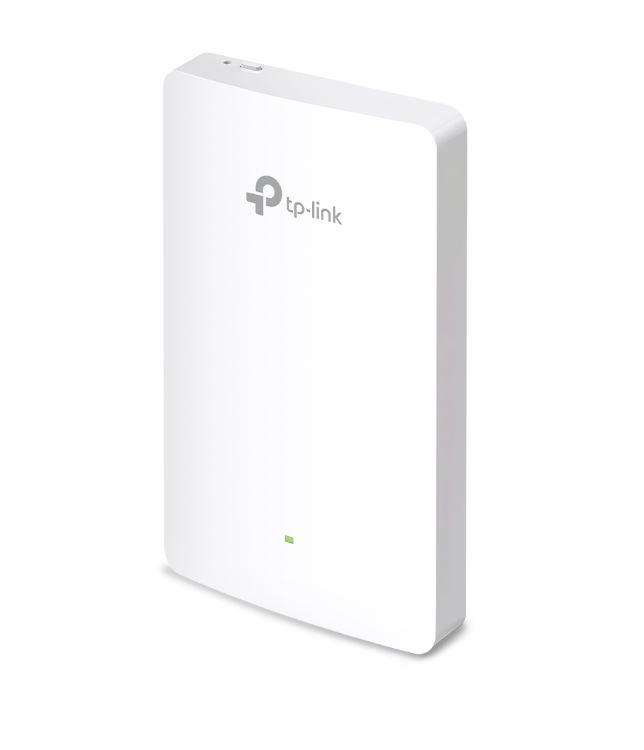 ACCESS POINT TP-LINK wireless AX1800 Mbps dual band, 4 x 10/100/1000 Mbps Ethernet Ports (One port supports PoE OUT, 4 antene interne, IEEE802.3at PoE, WiFi 6, montare pe perete "EAP615-Wall" thumb