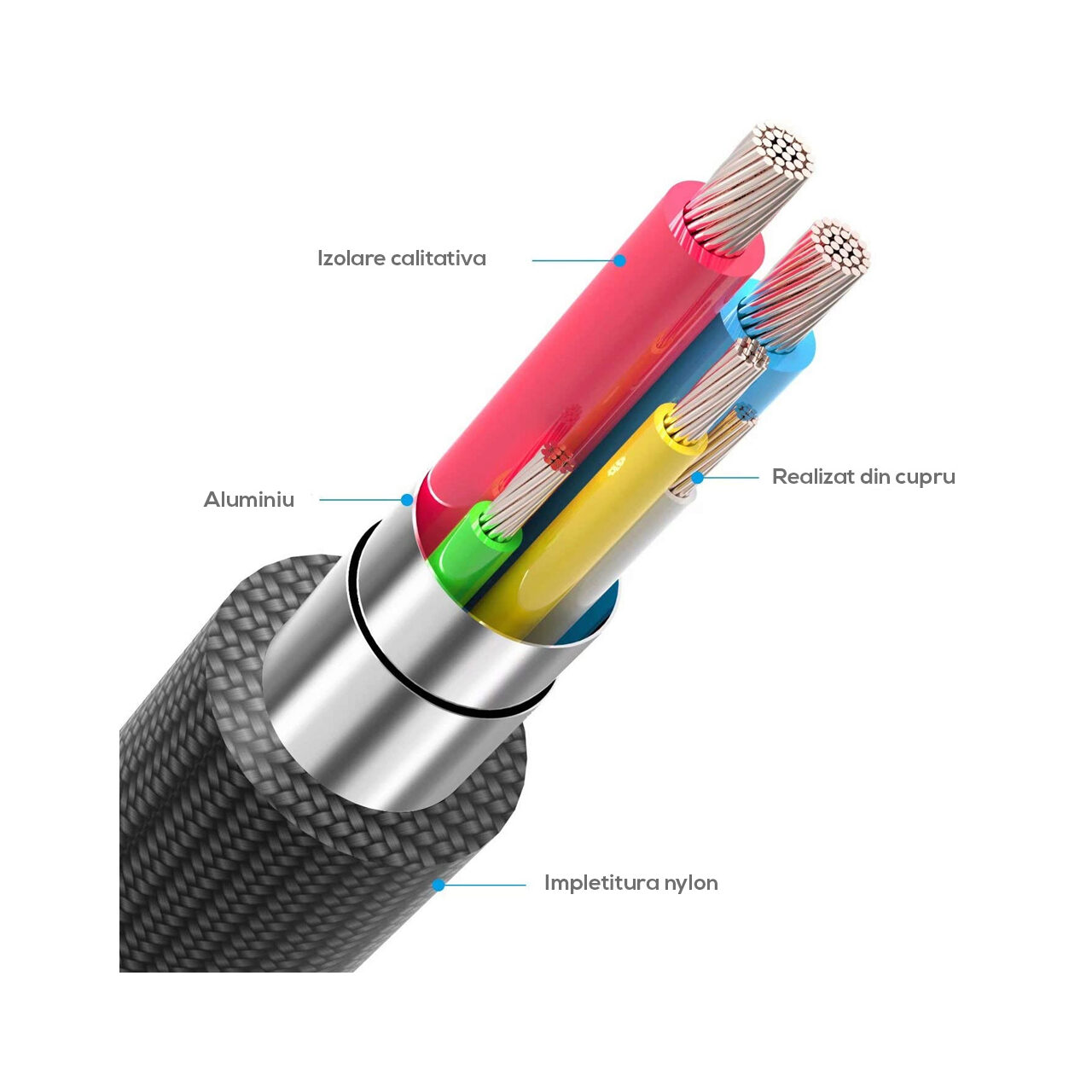 Cablu Jack 3.5mm Lemontti Audio Negru 1m thumb