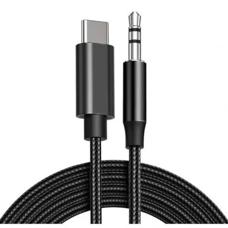 Cablu Type-C la Jack 3.5mm Lemontti Audio Negru
