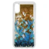 Carcasa iPhone XS / X Lemontti Liquid Sand Blue Flowers