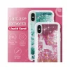 Carcasa iPhone XS / X Lemontti Liquid Sand Blue Flowers