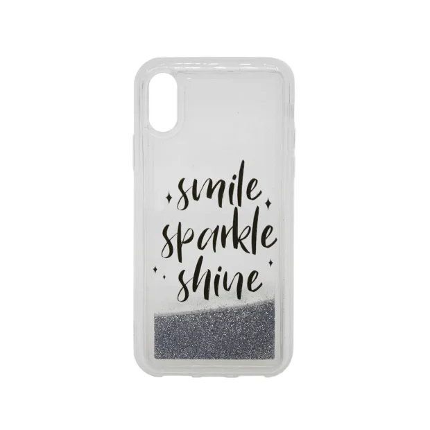 Carcasa iPhone XS / X Lemontti Liquid Sand Smile, Sparkle, Shine