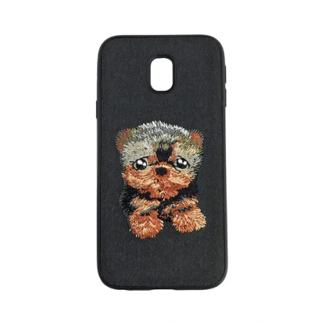 Carcasa Samsung Galaxy J3 (2017) Lemontti Embroidery Black Puppy