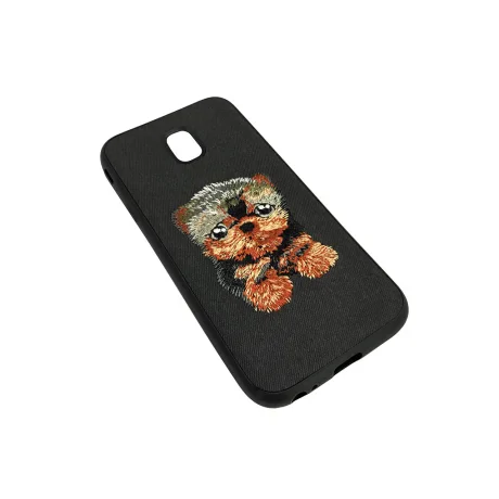 Carcasa Samsung Galaxy J3 (2017) Lemontti Embroidery Black Puppy