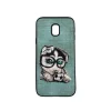 Carcasa Samsung Galaxy J3 (2017) Lemontti Embroidery Gray Puppy